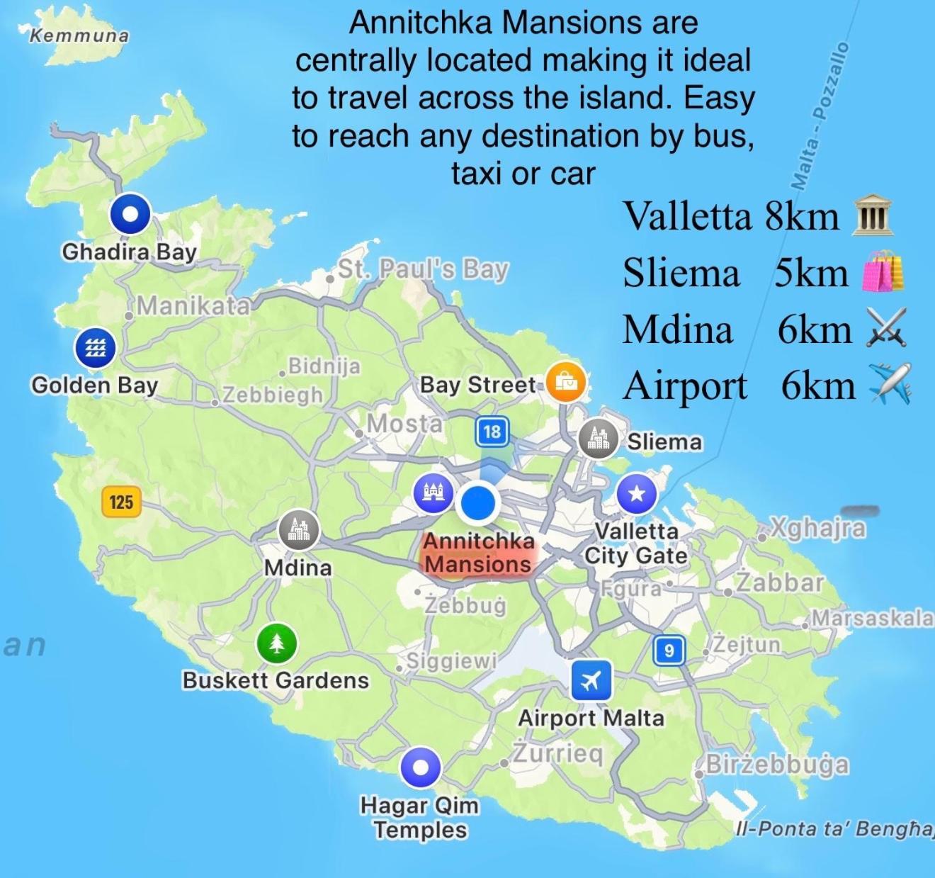 Annitchka Mansions - Penthouse In Central Malta 比尔基卡拉 外观 照片